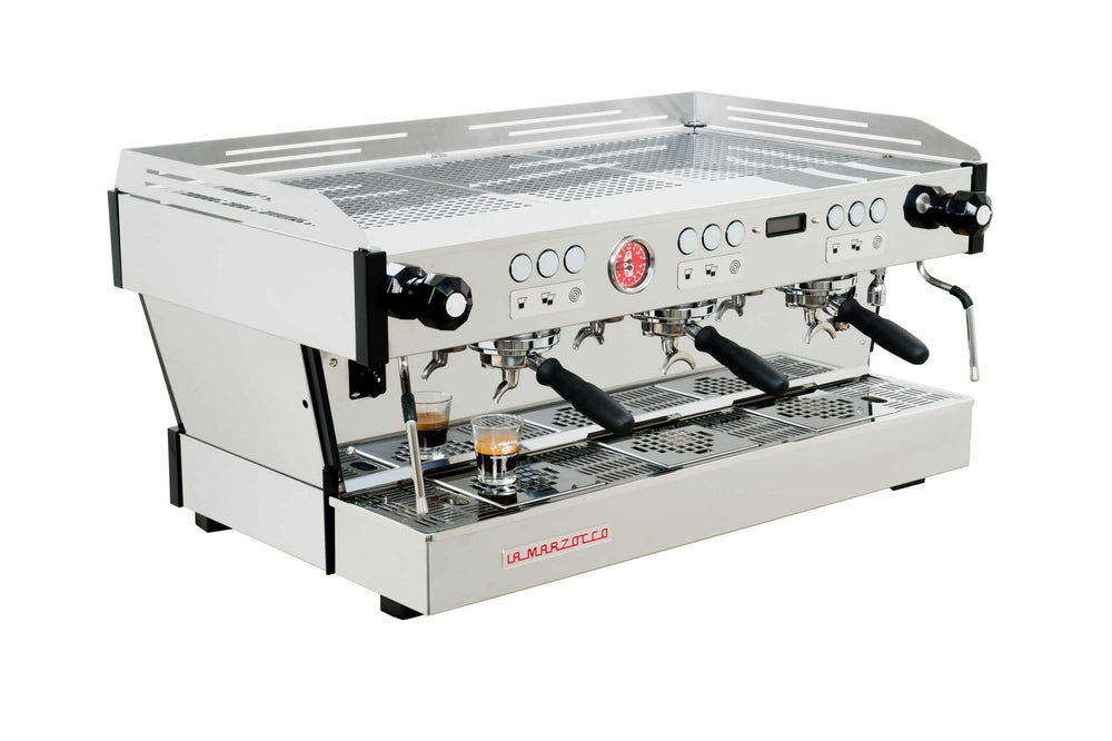 La Marzocco Linea PB with Auto Brew Ratio drip tray scales