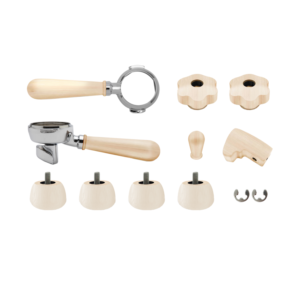 Lelit Upgrade Kit for Bianca – Wooden Handles with Portafilter – Maple