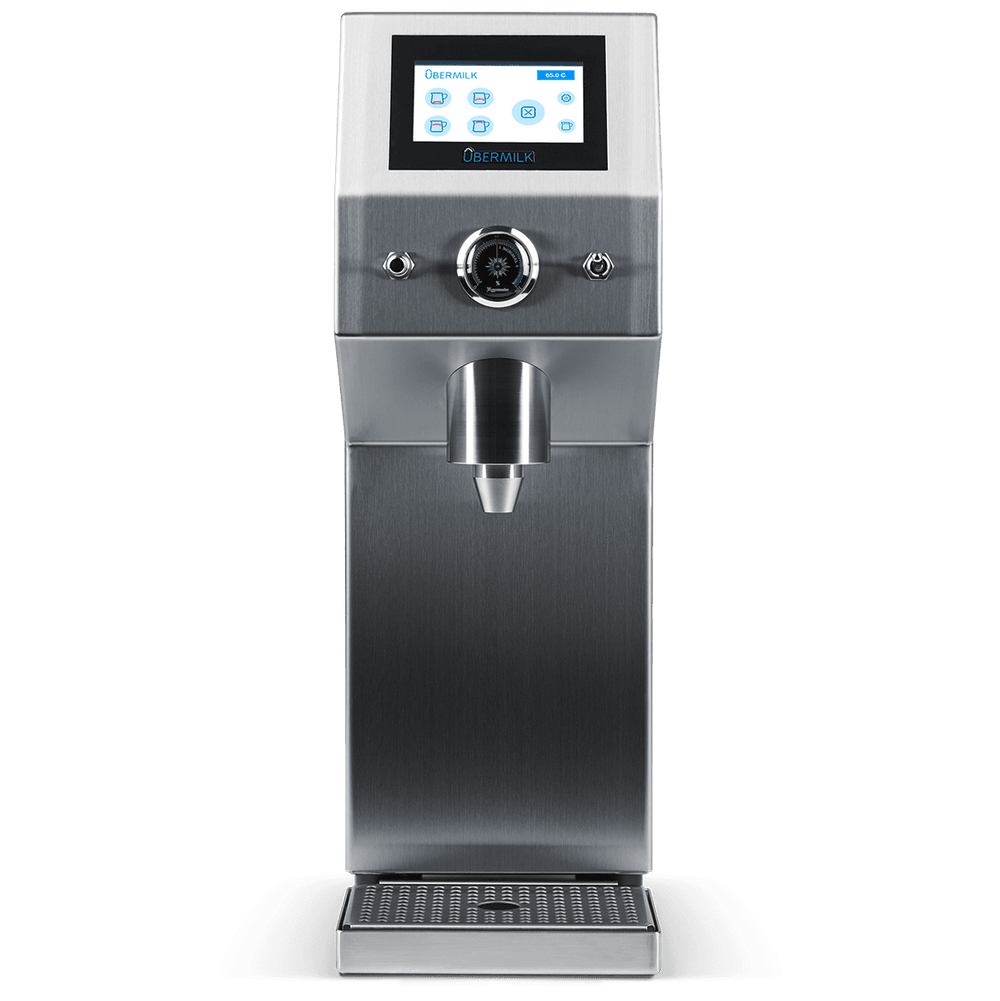 Übermilk ONE automatic milk texturing system, stainless steel, front view