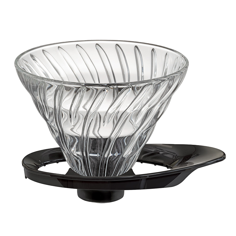 Dripper Hario V60 en verre, noir, taille 02