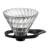 Dripper Hario V60 en verre, noir, taille 02