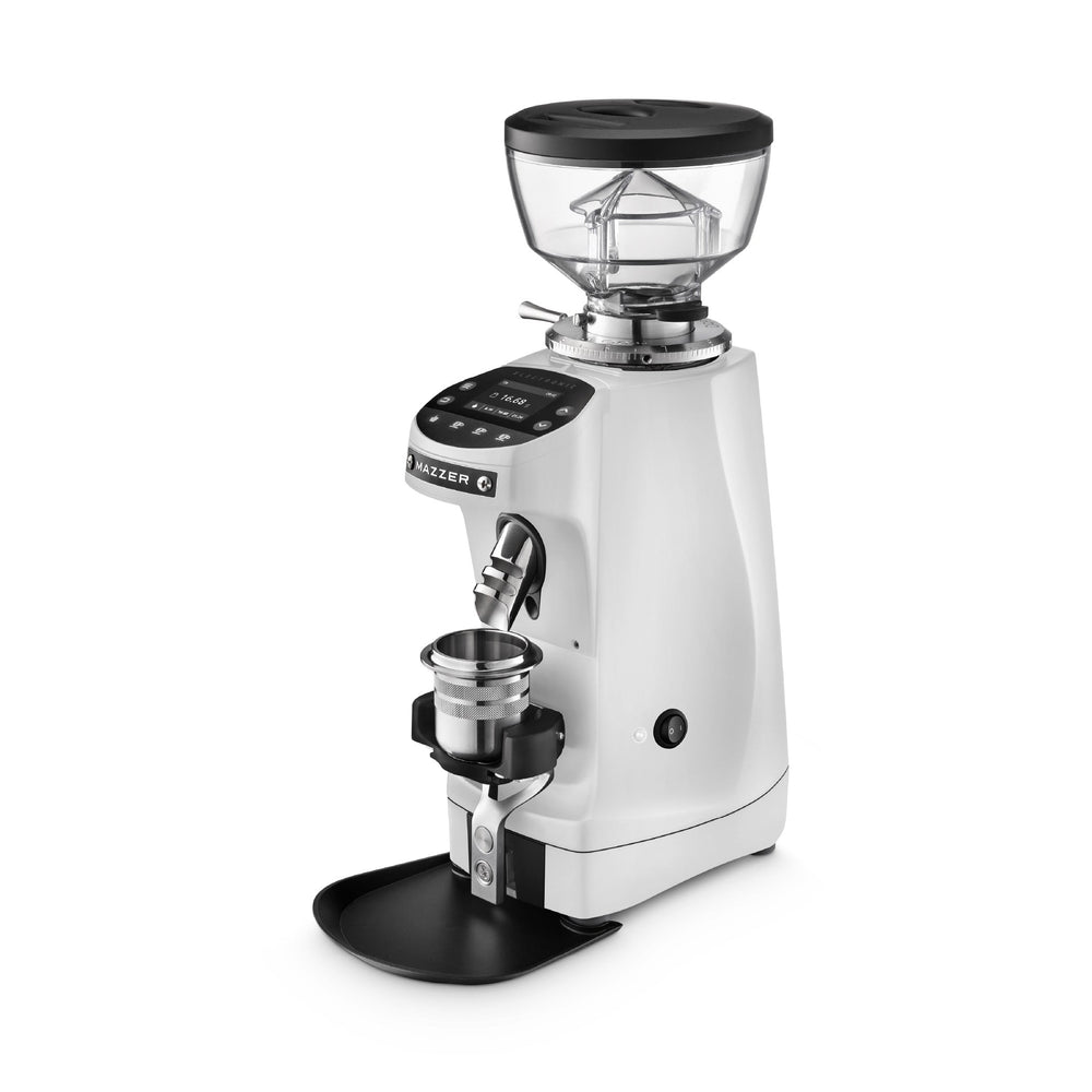 Mazzer Mini G grind-by-weight grinder, Demi-Matt White