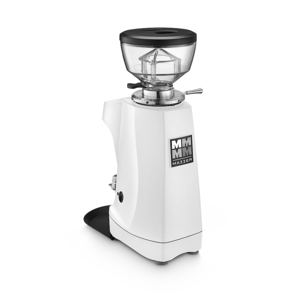 Mazzer Mini G grind-by-weight grinder, Demi-Matt White